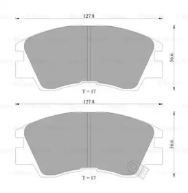 Комплект тормозных колодок BOSCH 0 986 AB2 013