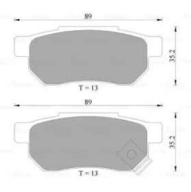 Комплект тормозных колодок BOSCH 0 986 AB2 033