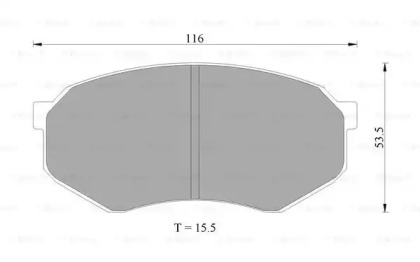 Комплект тормозных колодок BOSCH 0 986 AB2 037