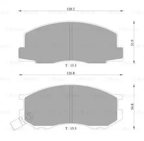 Комплект тормозных колодок BOSCH 0 986 AB2 049