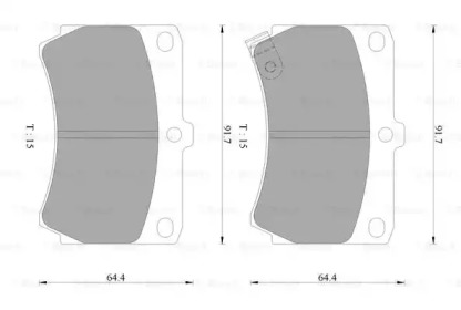 Комплект тормозных колодок BOSCH 0 986 AB2 053