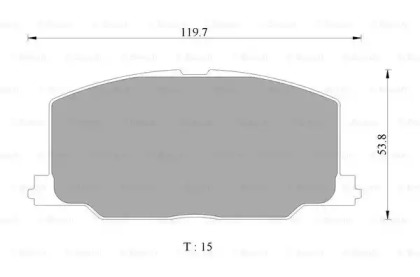 Комплект тормозных колодок, дисковый тормоз BOSCH 0 986 AB2 056