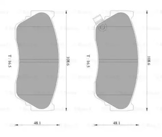 Комплект тормозных колодок BOSCH 0 986 AB2 069