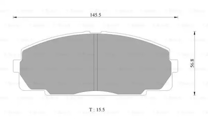 Комплект тормозных колодок BOSCH 0 986 AB2 072