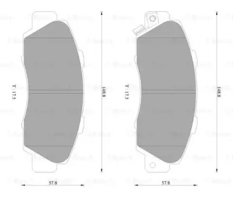 Комплект тормозных колодок BOSCH 0 986 AB2 204