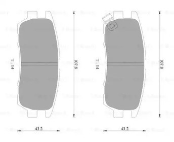 Комплект тормозных колодок BOSCH 0 986 AB2 208