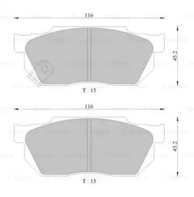 Комплект тормозных колодок BOSCH 0 986 AB2 225