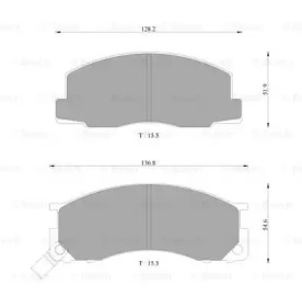 Комплект тормозных колодок BOSCH 0 986 AB2 229