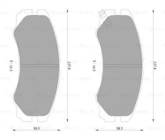 Комплект тормозных колодок BOSCH 0 986 AB2 234