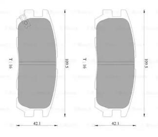 Комплект тормозных колодок BOSCH 0 986 AB2 235