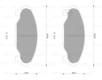 Комплект тормозных колодок, дисковый тормоз BOSCH 0 986 AB2 257