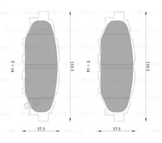 Комплект тормозных колодок BOSCH 0 986 AB2 263