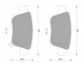 Комплект тормозных колодок BOSCH 0 986 AB2 267