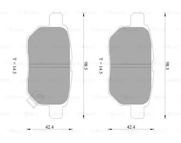 Комплект тормозных колодок BOSCH 0 986 AB2 269