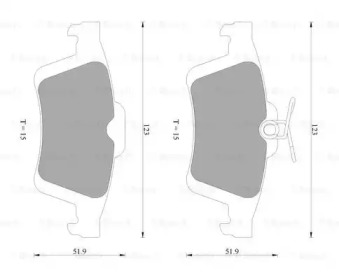 Комплект тормозных колодок BOSCH 0 986 AB2 270