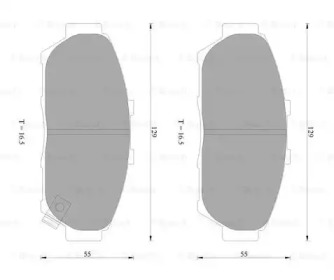 Комплект тормозных колодок, дисковый тормоз BOSCH 0 986 AB2 279