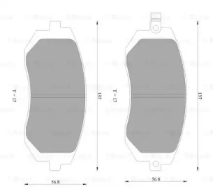 Комплект тормозных колодок BOSCH 0 986 AB2 288