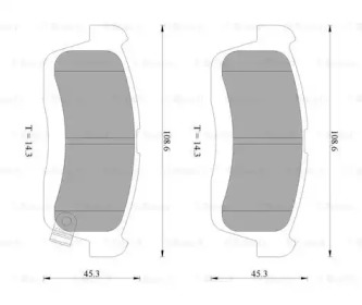 Комплект тормозных колодок BOSCH 0 986 AB2 290