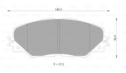 Комплект тормозных колодок, дисковый тормоз BOSCH 0 986 AB2 298