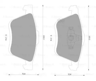 Комплект тормозных колодок BOSCH 0 986 AB2 301