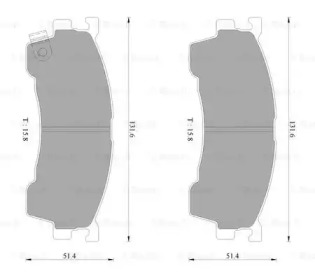 Комплект тормозных колодок BOSCH 0 986 AB2 316