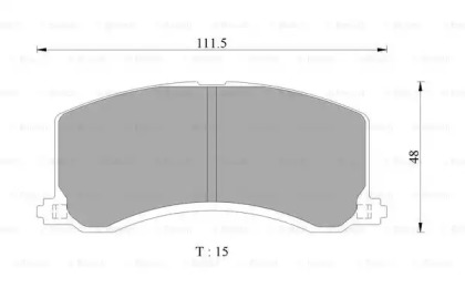 Комплект тормозных колодок, дисковый тормоз BOSCH 0 986 AB2 318