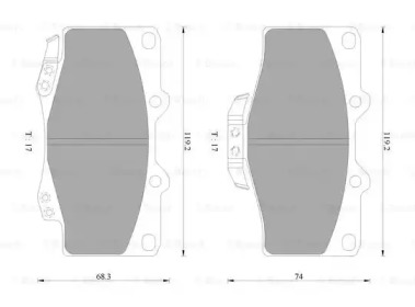 Комплект тормозных колодок BOSCH 0 986 AB2 321