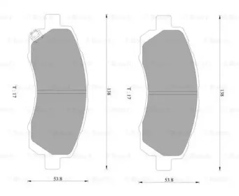 Комплект тормозных колодок, дисковый тормоз BOSCH 0 986 AB2 323