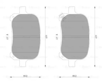 Комплект тормозных колодок BOSCH 0 986 AB2 326