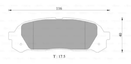 Комплект тормозных колодок, дисковый тормоз BOSCH 0 986 AB2 327