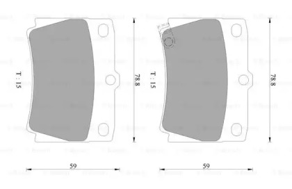 Комплект тормозных колодок, дисковый тормоз BOSCH 0 986 AB2 331