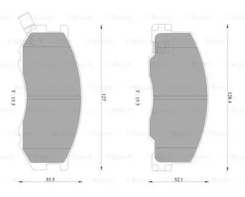 Комплект тормозных колодок BOSCH 0 986 AB2 333