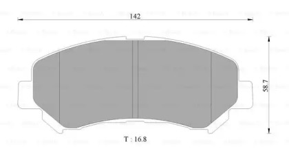 Комплект тормозных колодок BOSCH 0 986 AB2 375