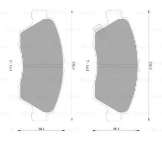 Комплект тормозных колодок BOSCH 0 986 AB2 377