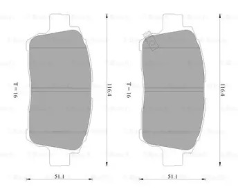 Комплект тормозных колодок BOSCH 0 986 AB2 382