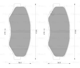 Комплект тормозных колодок BOSCH 0 986 AB2 385