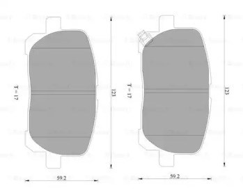 Комплект тормозных колодок BOSCH 0 986 AB2 386