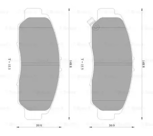 Комплект тормозных колодок BOSCH 0 986 AB2 387