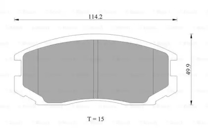 Комплект тормозных колодок, дисковый тормоз BOSCH 0 986 AB2 407