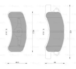 Комплект тормозных колодок BOSCH 0 986 AB2 417