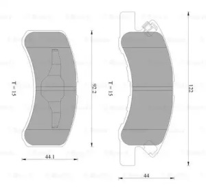 Комплект тормозных колодок BOSCH 0 986 AB2 421