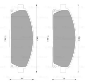 Комплект тормозных колодок, дисковый тормоз BOSCH 0 986 AB2 423