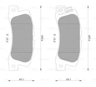 Комплект тормозных колодок, дисковый тормоз BOSCH 0 986 AB2 429