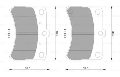 Комплект тормозных колодок BOSCH 0 986 AB2 452