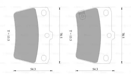 Комплект тормозных колодок BOSCH 0 986 AB2 477