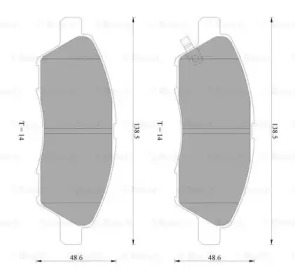 Комплект тормозных колодок BOSCH 0 986 AB2 507