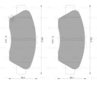 Комплект тормозных колодок BOSCH 0 986 AB2 508