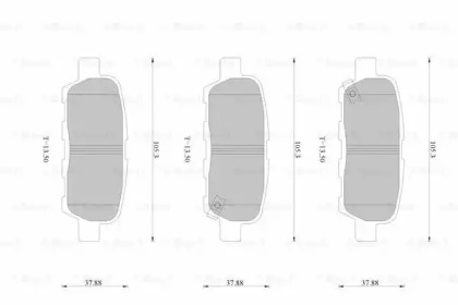 Комплект тормозных колодок, дисковый тормоз BOSCH 0 986 AB2 515