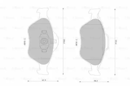 Комплект тормозных колодок BOSCH 0 986 AB2 527