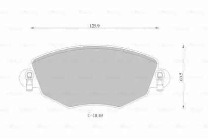 Комплект тормозных колодок, дисковый тормоз BOSCH 0 986 AB2 529